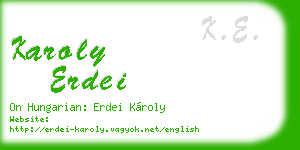 karoly erdei business card
