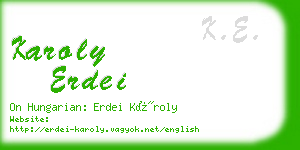karoly erdei business card